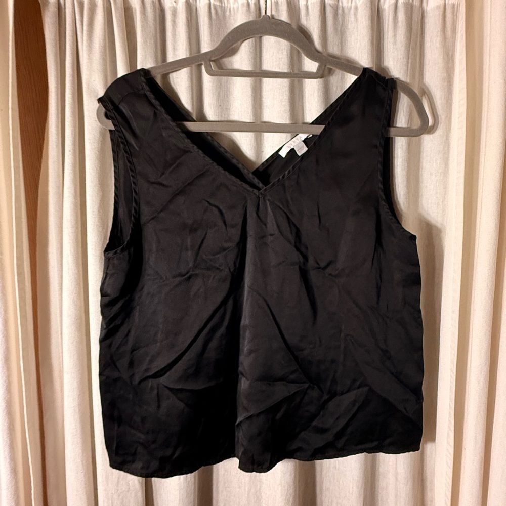 Lunya Washable Silk Cami Pant Set Black Size Large
